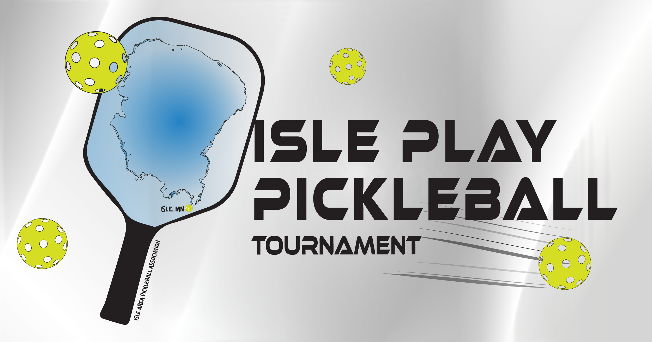 Isle Play Pickleball Tournament Logo Horizontal